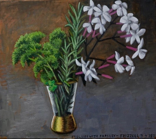Dick FRIZZELL, Still Life with Parsley, 2021