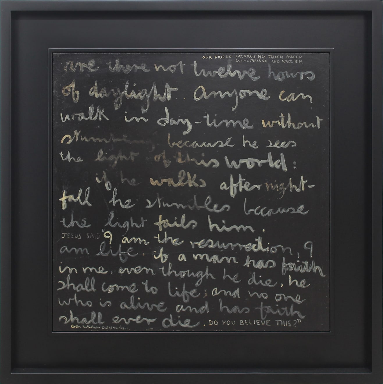 Colin McCAHON, Our Friend Lazarus Has Fallen Asleep, 1969
