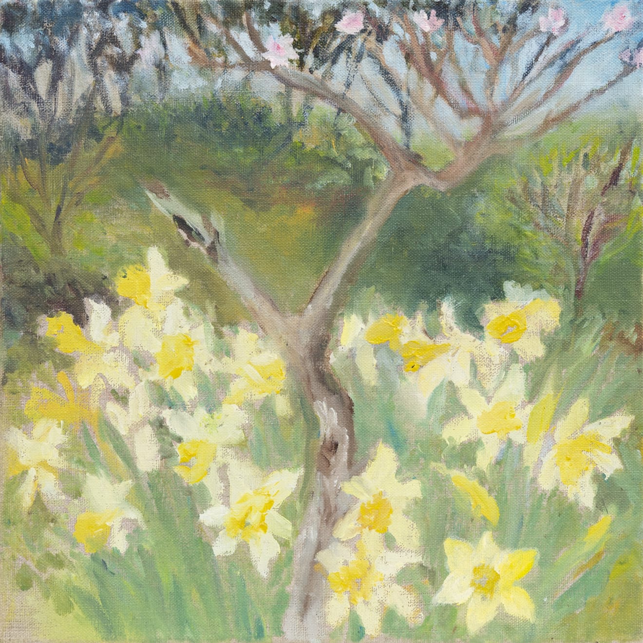 Star GOSSAGE, Peach Tree with the Daffodils, 2020