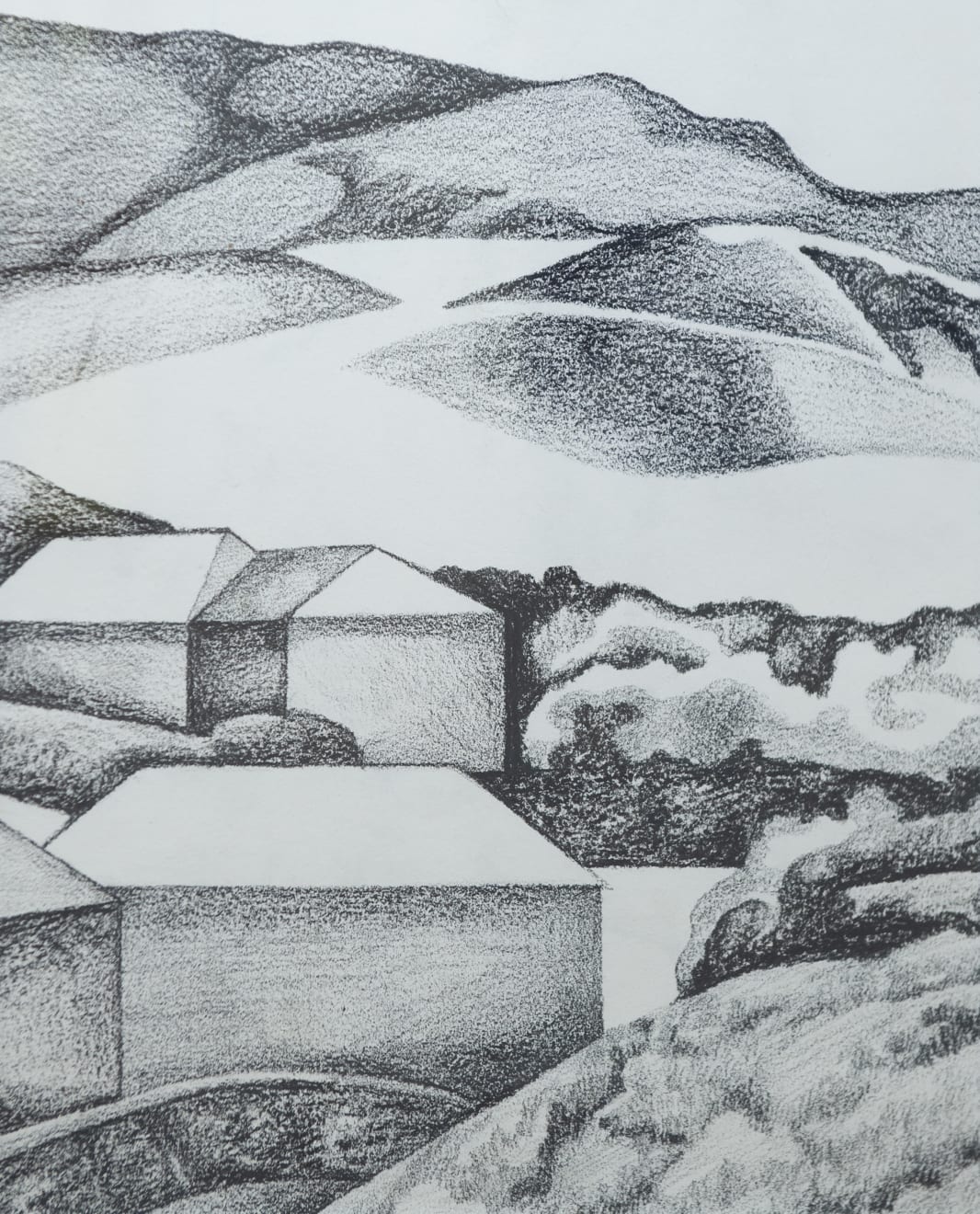 Robin WHITE, Houses and Hills, Porirua, 1970