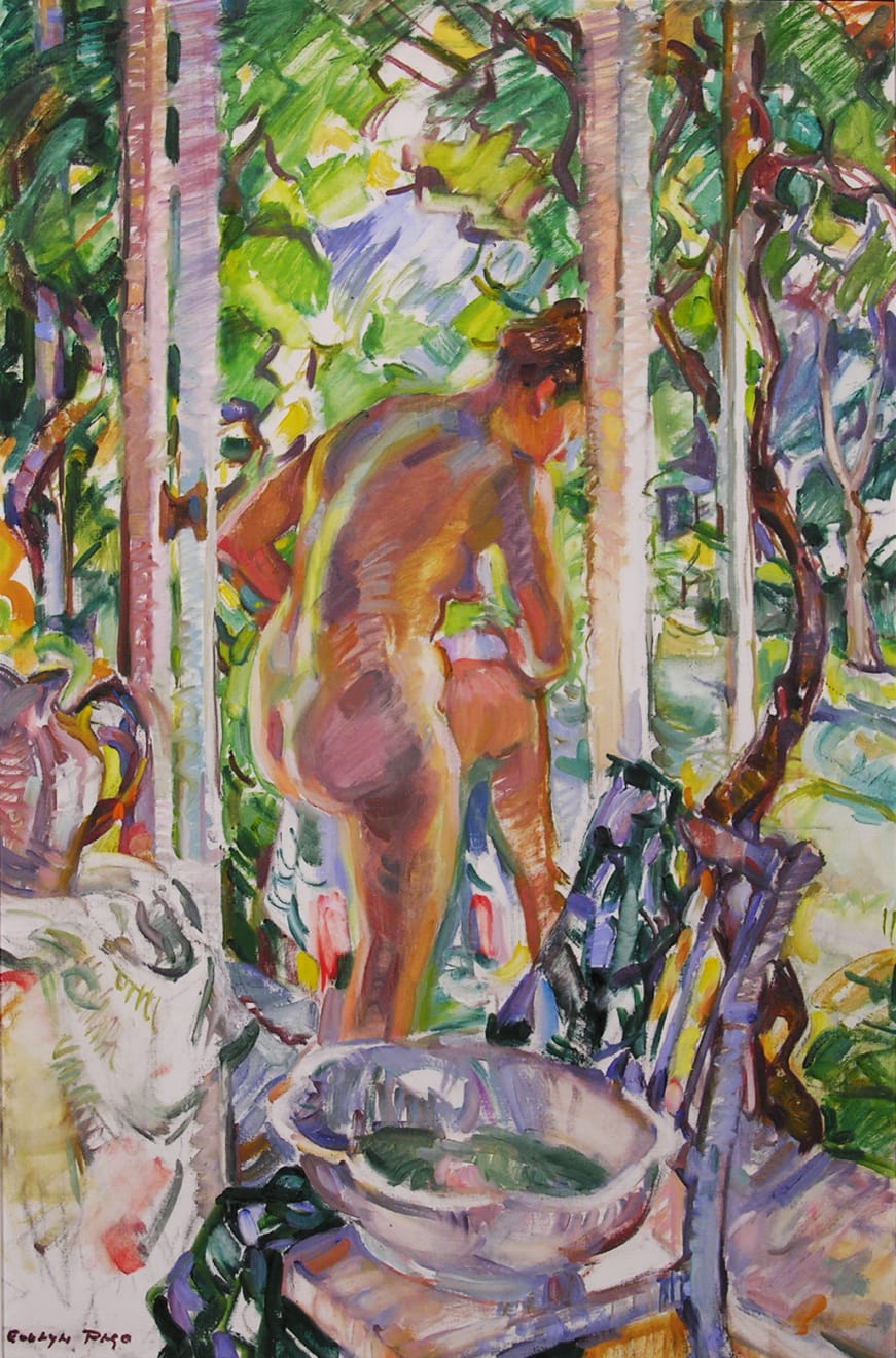 Evelyn Page, Nude in a Doorway, 1974
