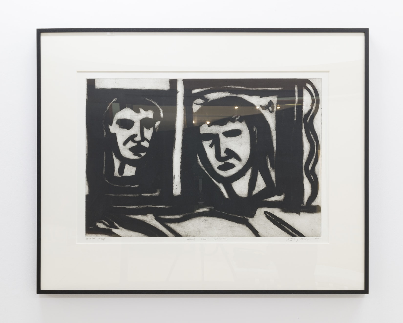 Jeffrey Harris, Head Near Window, A/P (framed), 1988