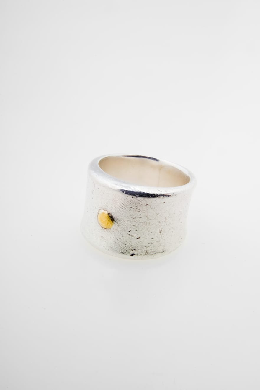 Ann Culy, Silver & gold ring, 1999
