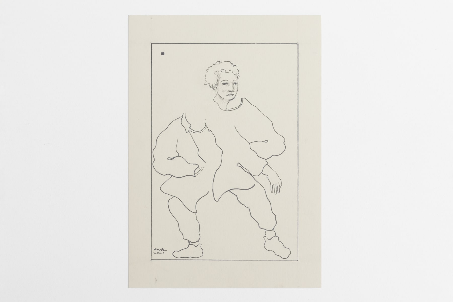 Robbie Motion, Untitled (figure leaving), 2022