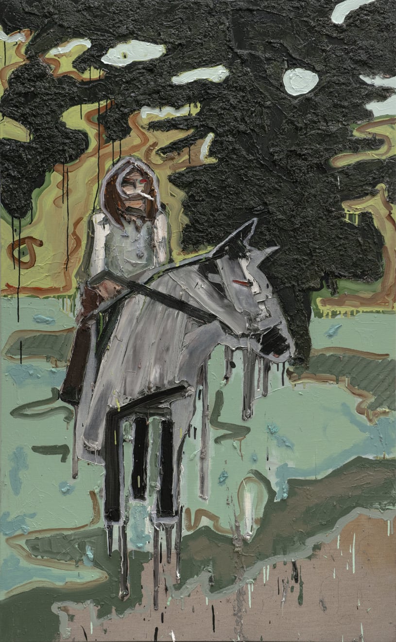 Toby Raine, Ozzy Appearing From British Woodlands on Satanic Horse, Smoking A Huge Joint, 2018