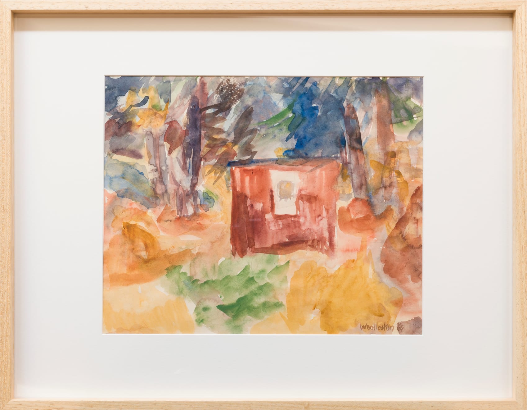 Toss Woollaston, Kaikoura Shed in the Trees, 1964