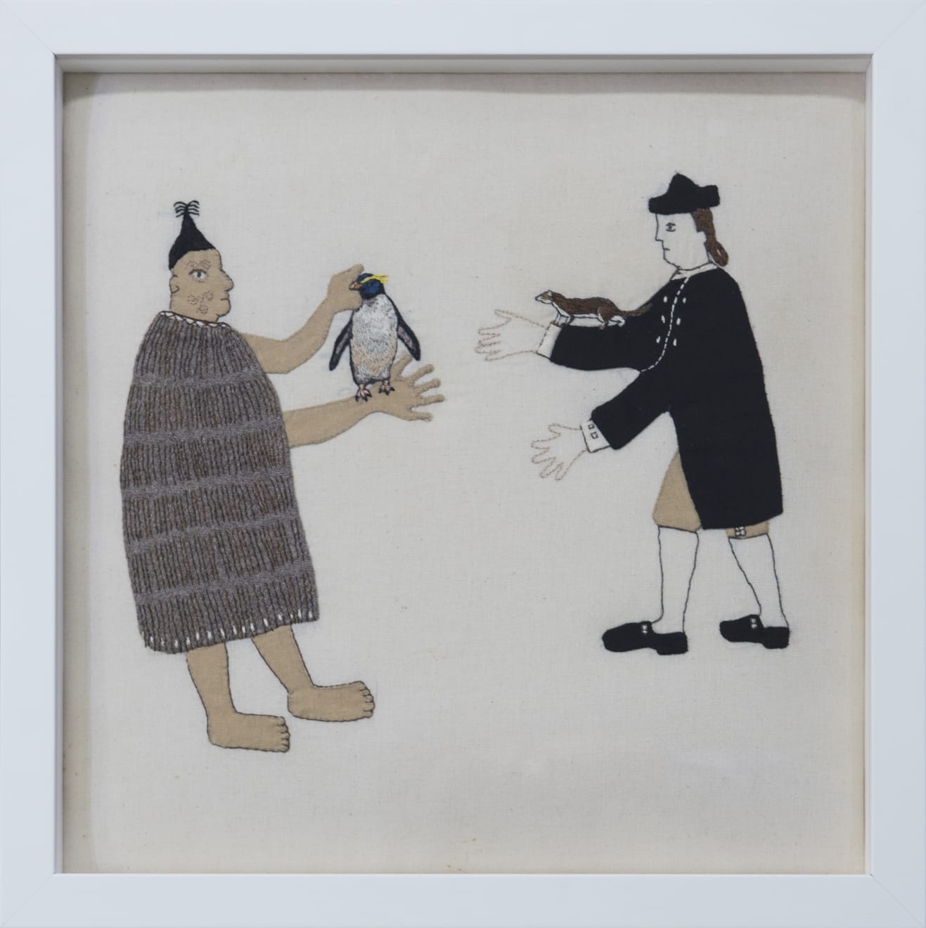 Sarah Munro, Trade Items: Stoat & Tawaki (Fiordland Crested Penguin), 2018