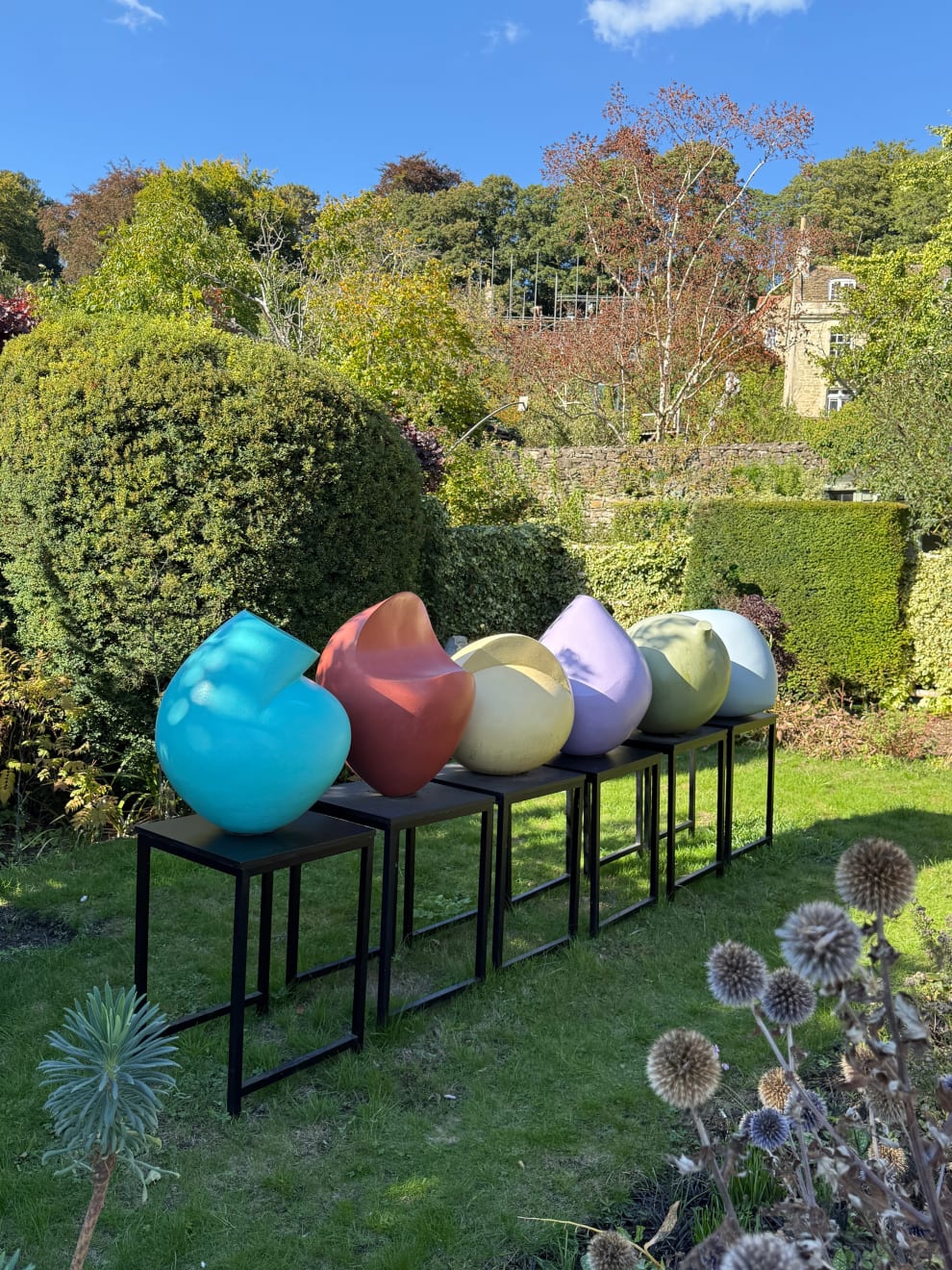 Patricia Volk, Individuals (Turquoise, Lemon, Lilac, Green, Grey), 2011