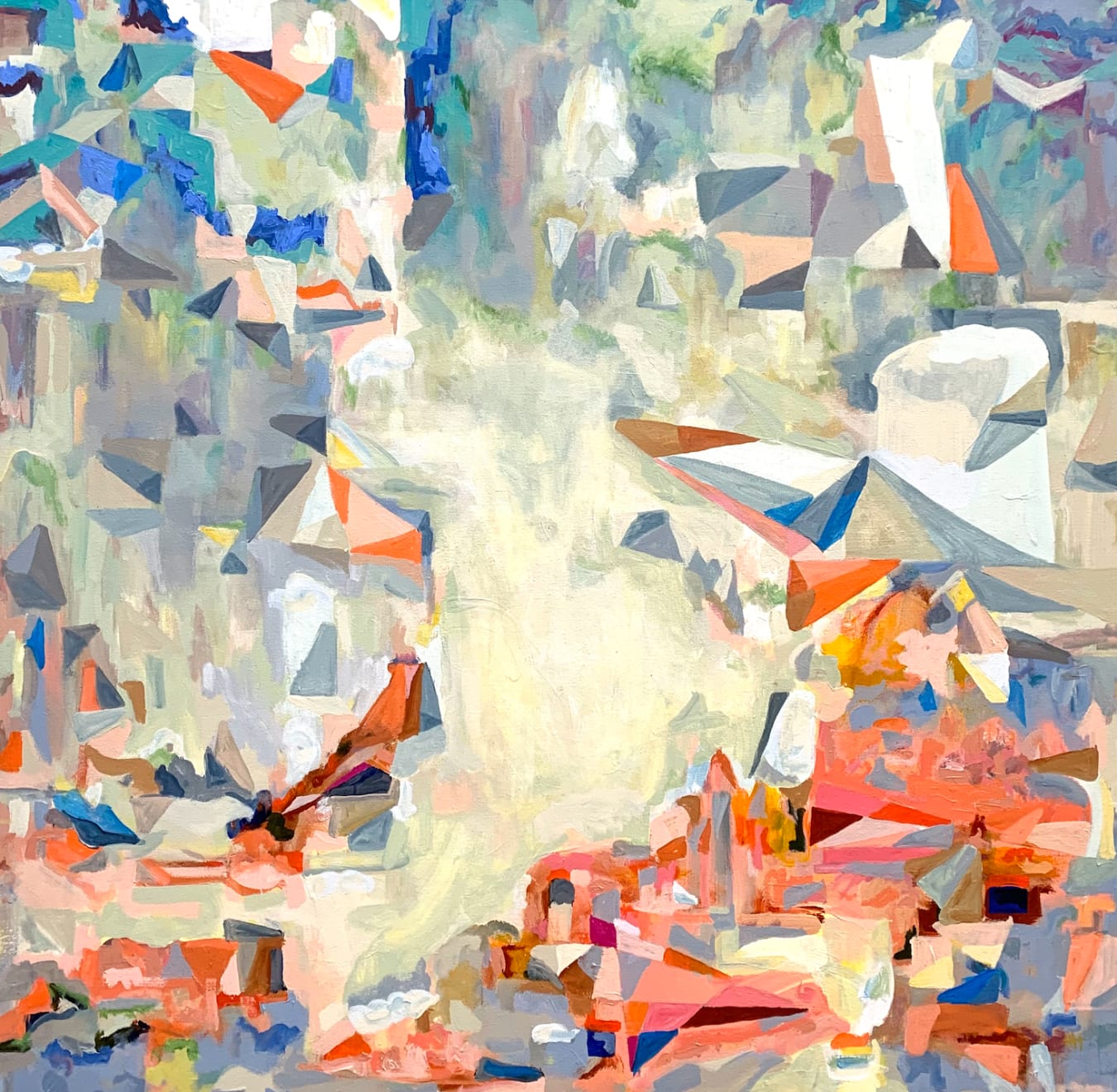 Hilleary C Hoskinson, A Cubist Village, 2024