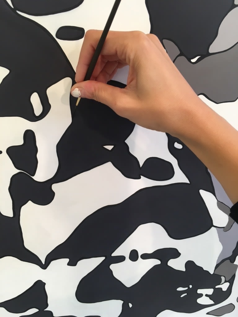 Paula Crown, Aspen Map Black and White, 2019-2020