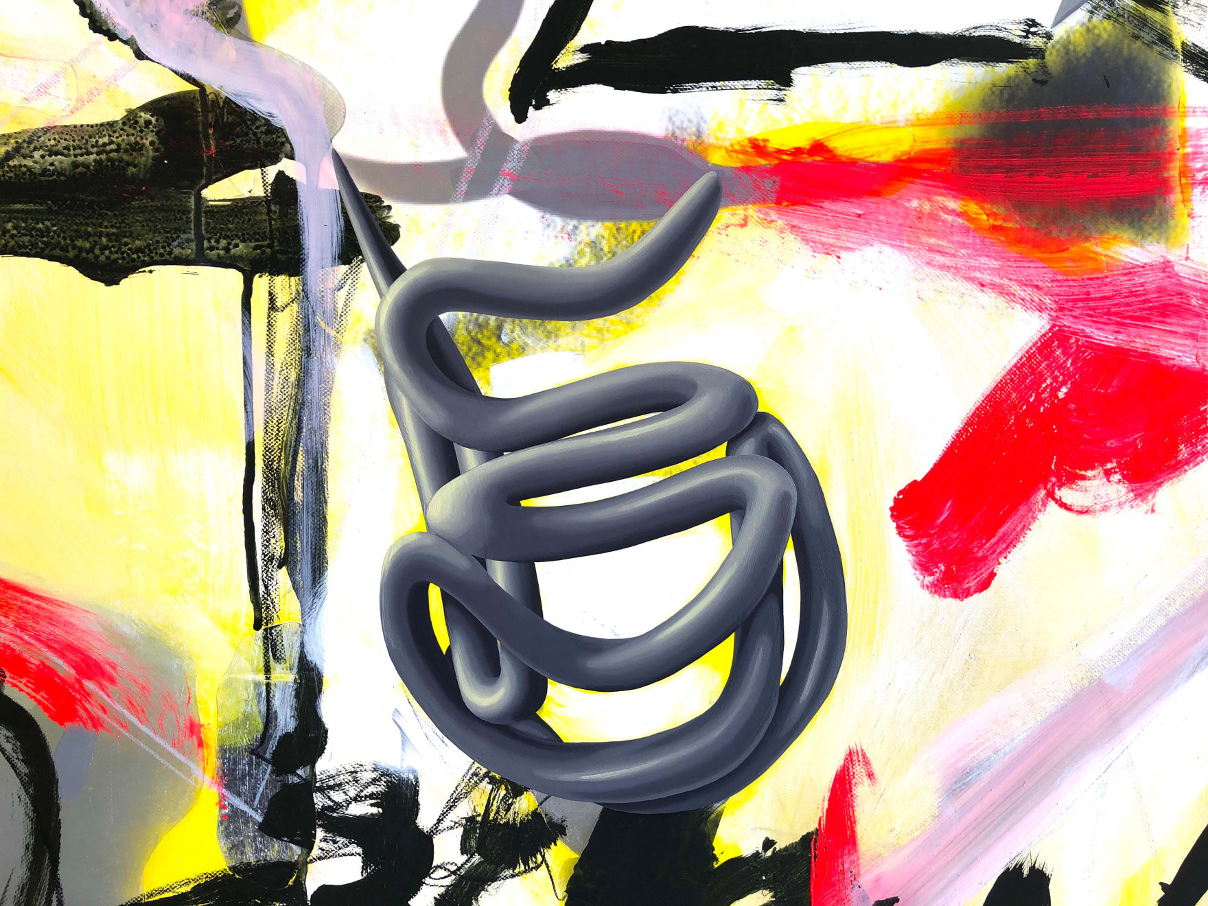 Paula Crown, Aspen Map (Yellow Abstraction), 2019-2020