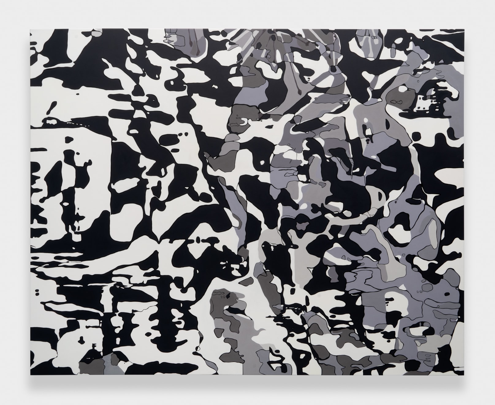 Paula Crown, Aspen Map Black and White, 2019-2020