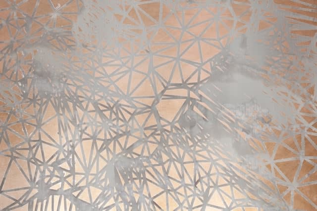 Paula Crown, Cloudy with glass fractal vitrine, 2013