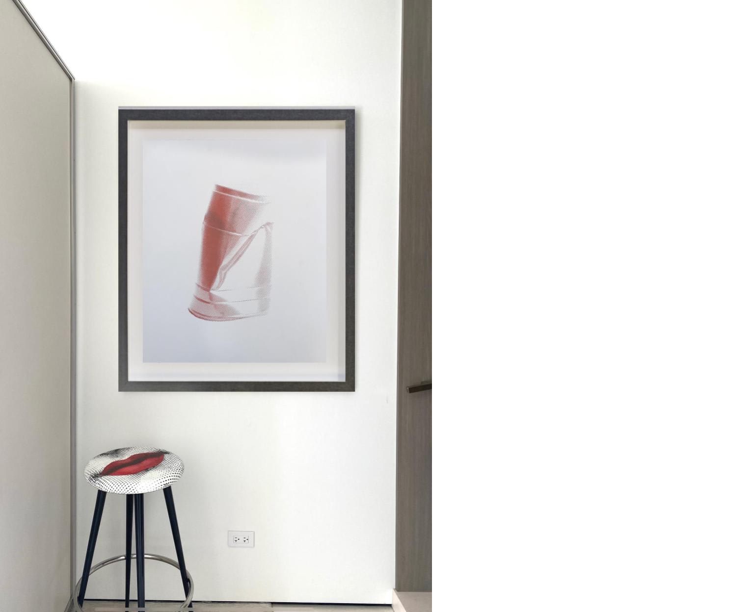 Paula Crown, Untitled (Solo Cup red on off-white) + Jokester , 2019