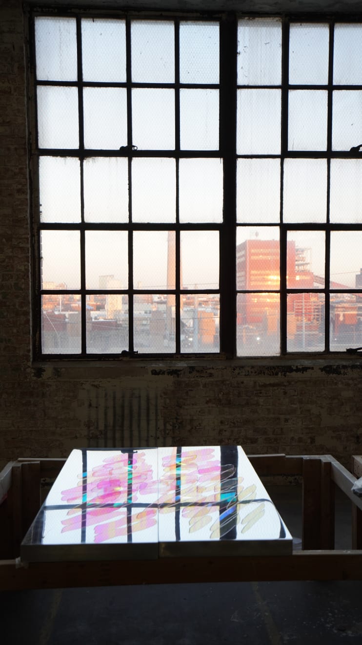 Paula Crown, FREEZING RAIN (dichroic), 2018