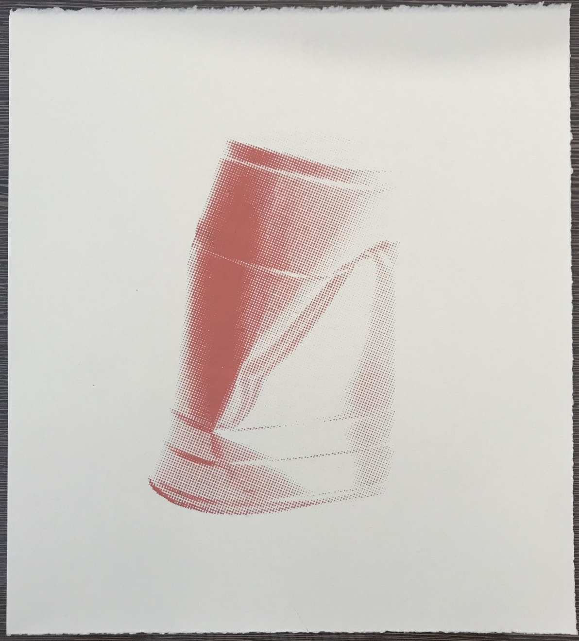 Paula Crown, Untitled (Solo Cup red on off-white) + Jokester , 2019
