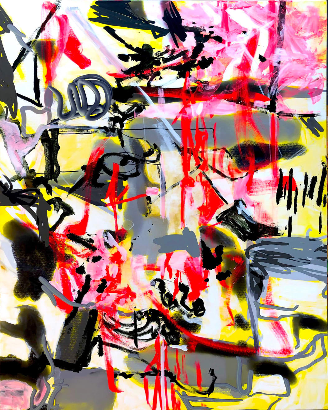 Paula Crown, Aspen Map (Yellow Abstraction), 2019-2020