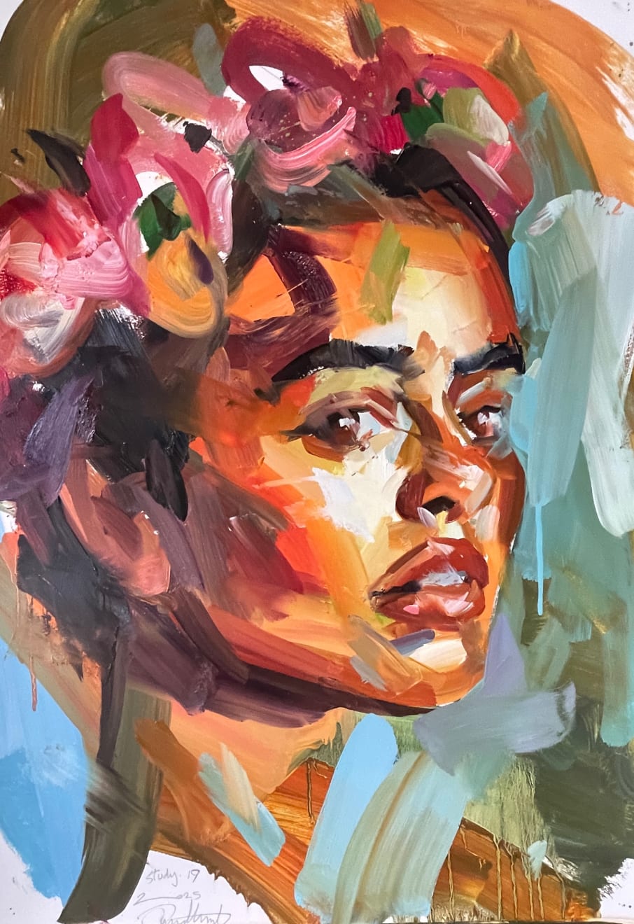 Paul Wright, Study 19, Oil on Paper