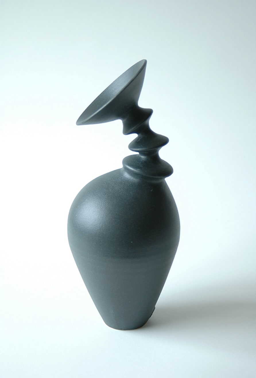 Vivienne Foley (Ceramics & Bronze), Black Concertina, 2012