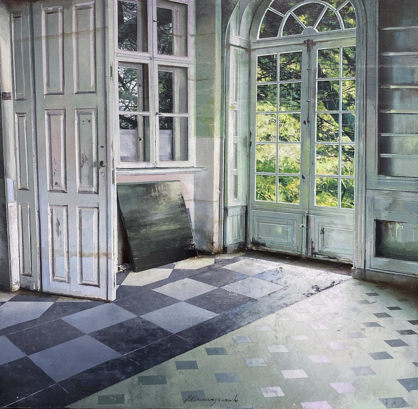 Matteo Massagrande, Lastra di ardesia, 2020