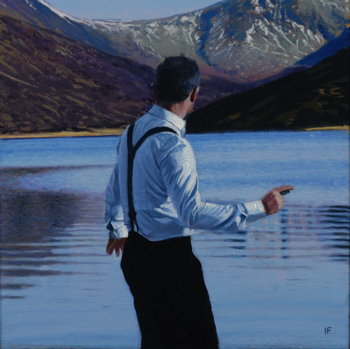 Iain Faulkner, Throwing Stones, Loch Callater, 2020