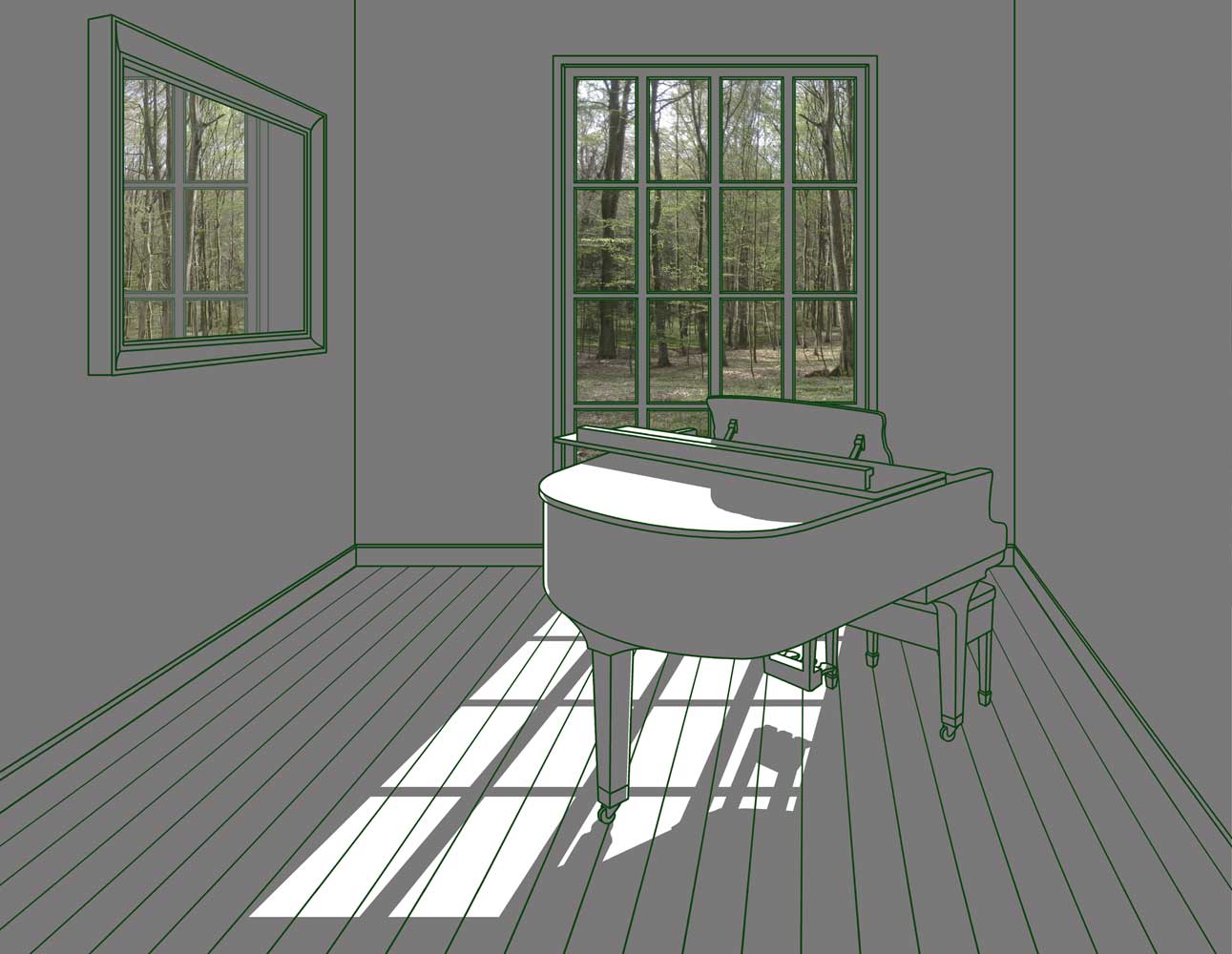 Hwang Seontae, The Space with Sunshine - A Piano Room, 2016