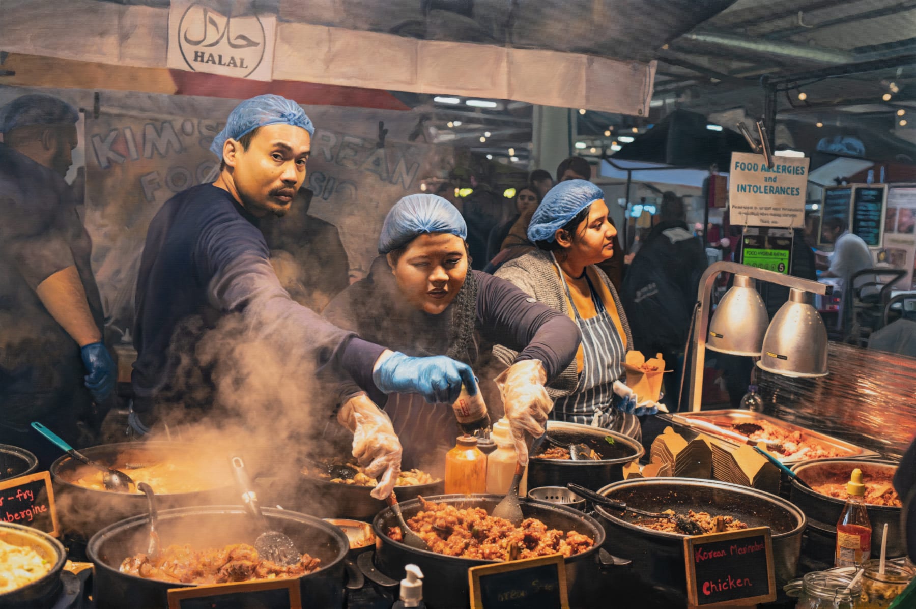Yigal Ozeri, Night Market; London Stories, 2023