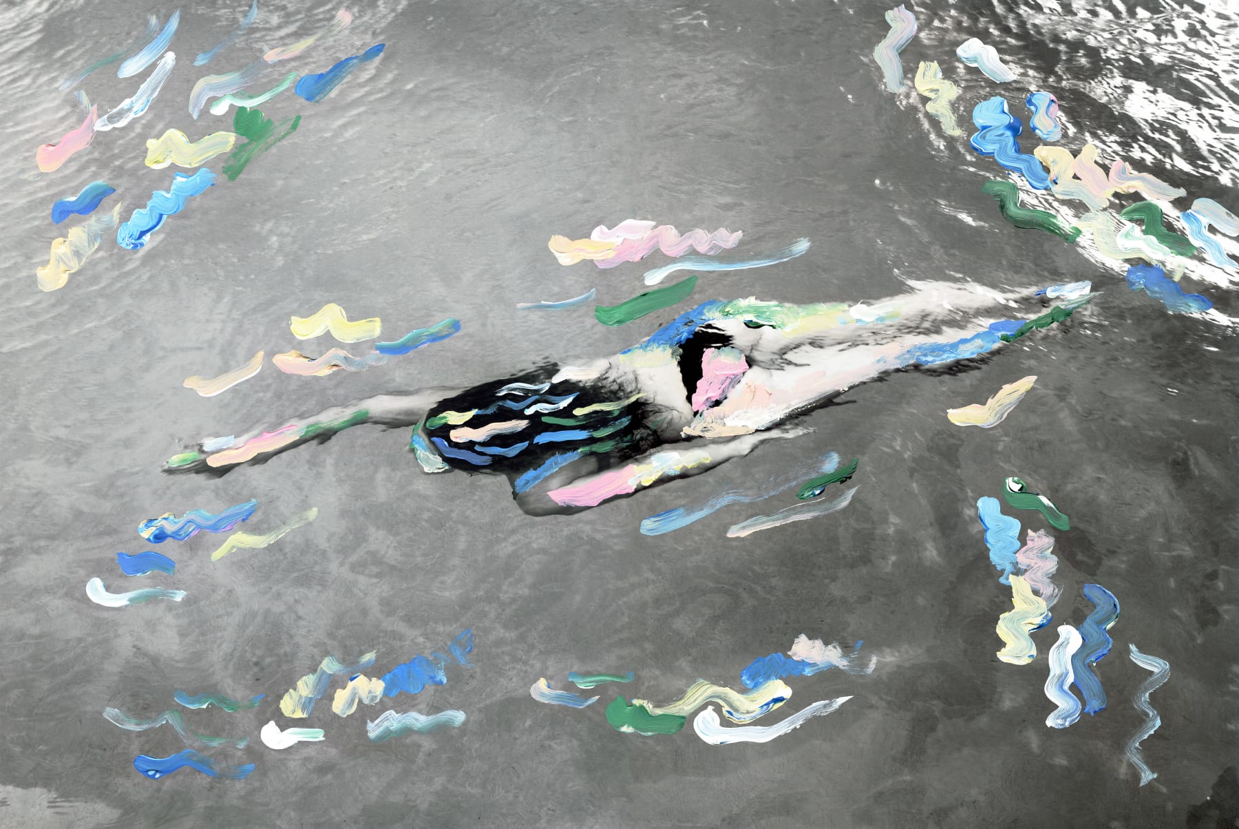 Madeleine Gross, Black and White Swim, 2020