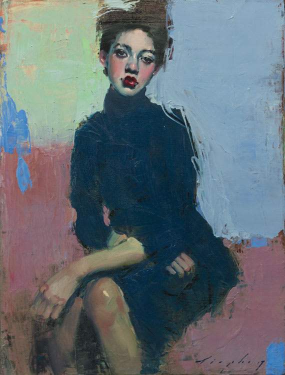 Malcolm Liepke, Blue Dress, 2017