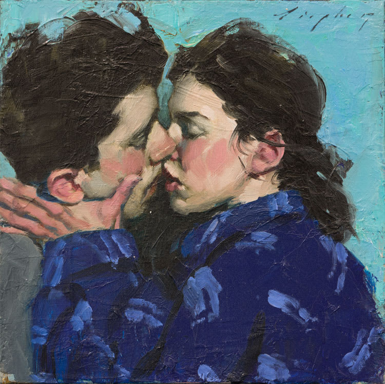 Malcolm Liepke Kissing Couple 2017 Pontone Gallery