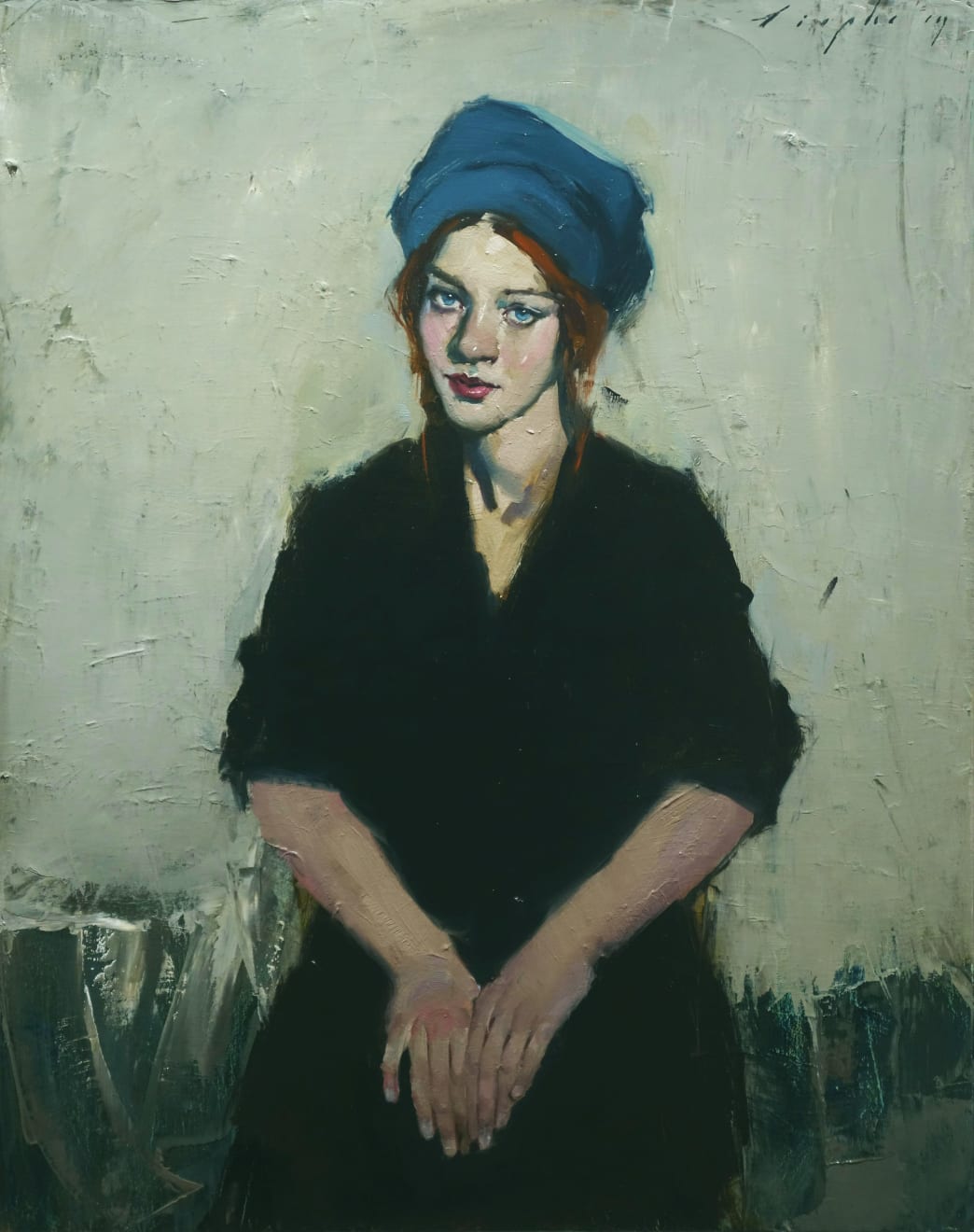 Malcolm Liepke, Blue Hat, 2019