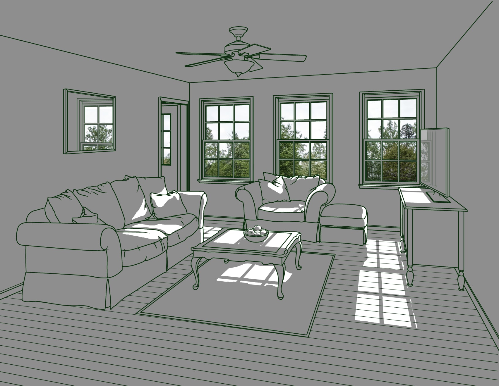 Hwang Seontae, The Space with Sunshine VI, 2017