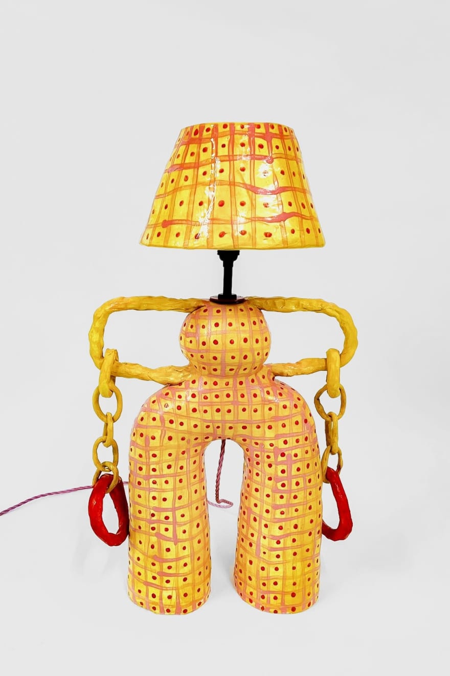 Xanthe Somers, Acid Reflux (Small yellow pink and red lamp), 2022