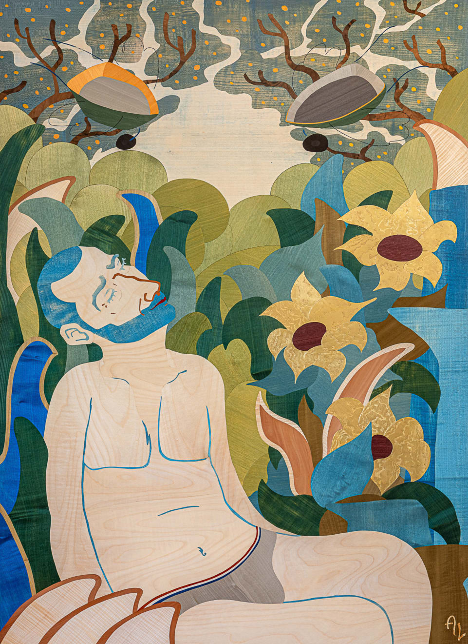 Anton Laborde, Adri dans son Jardin (Adri in his garden), 2025