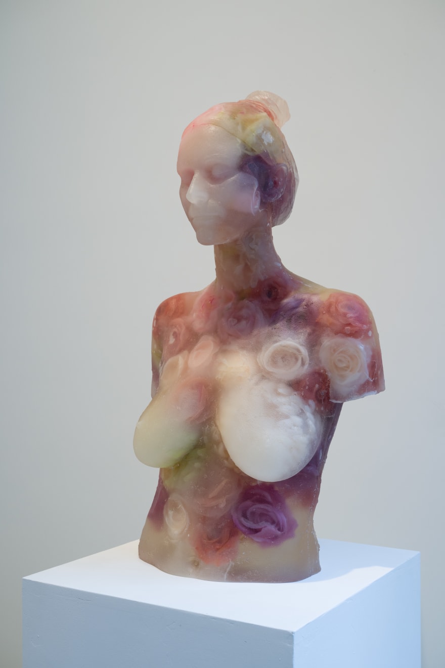 Maria Kulikovska, Bust With Flowers 2, 2024