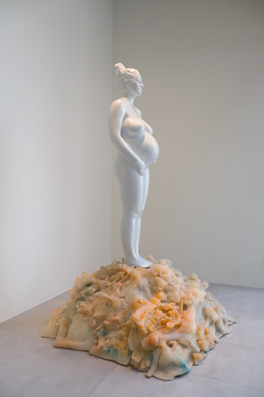 Maria Kulikovska, Pearl Saint on a Pedestal of Ghostly Fragments, 2025