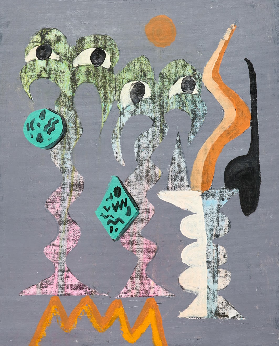 József Csató, Still Life with Trees and Fire, 2022