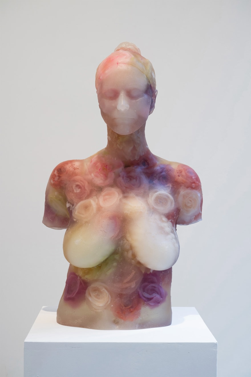 Maria Kulikovska, Bust With Flowers 2, 2024