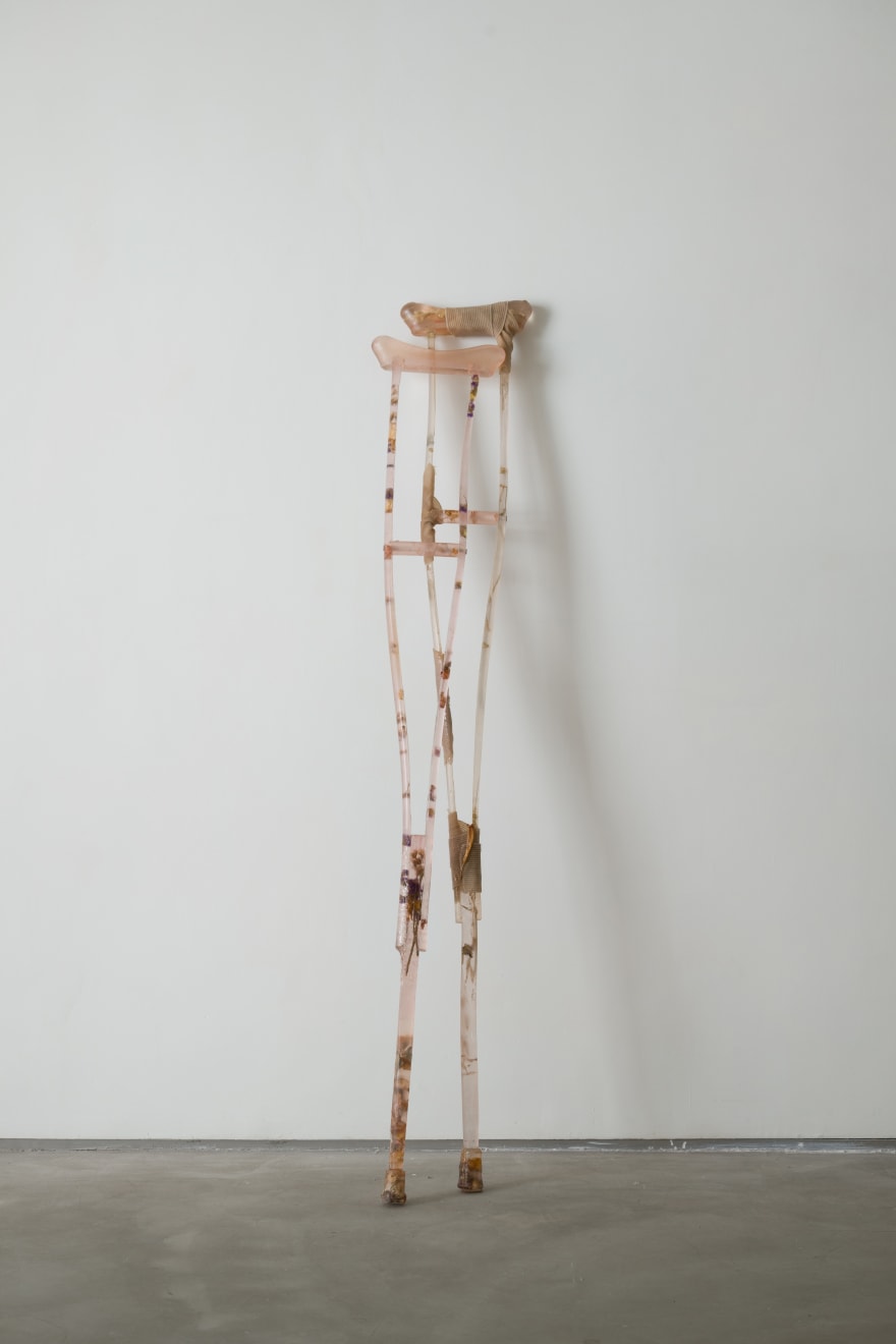 Maria Kulikovska, Liminal Botanical Support Apparatus: Crutches No. 1 (Pair), 2025