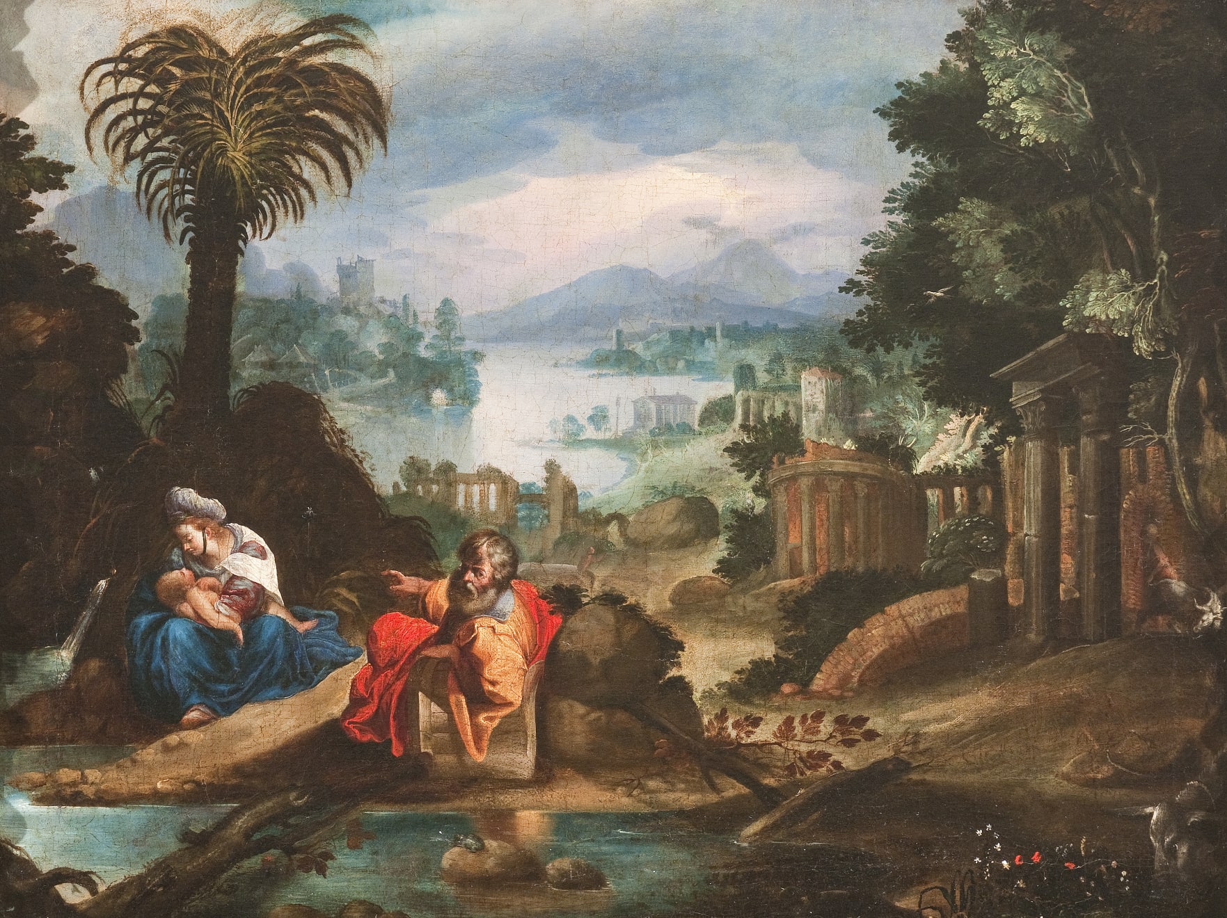 Flemish Master working in Italy around 1600, The rest on the flight into Egypt, ca. 1600