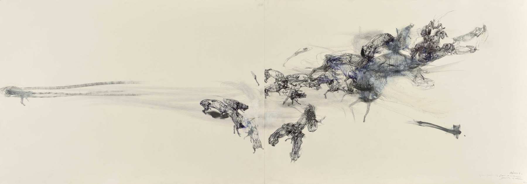 Lanfranco Quadrio, The hounds fight for the remains of Actaeon, 2013