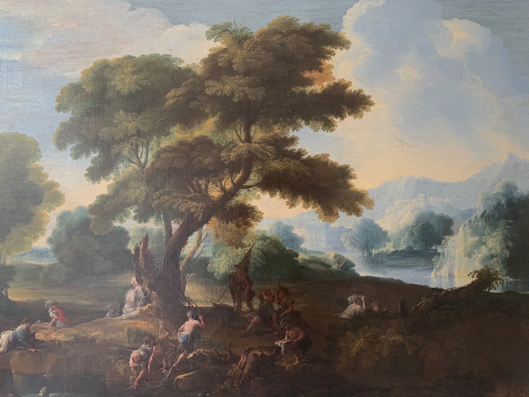 Veneto Master working in the first half of the XVIII century, Paesants by a stream, XVIII century