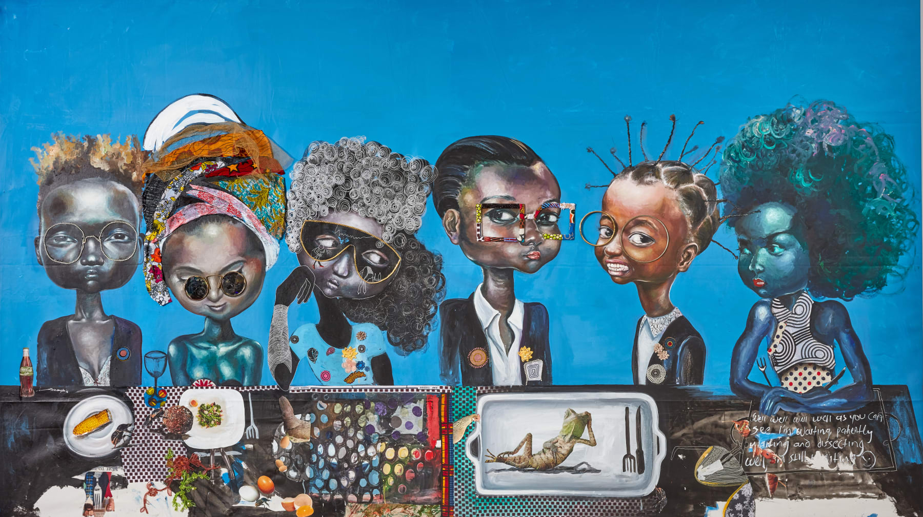Ndidi Emefiele, Blue room dinner II, 2016