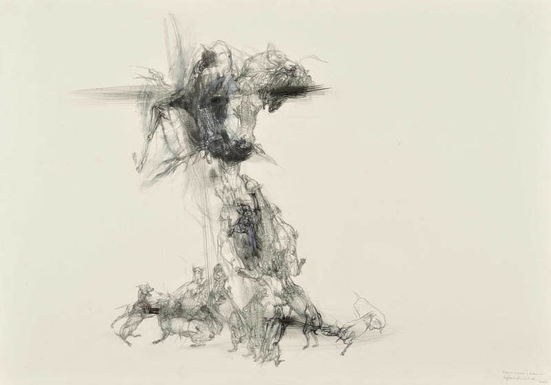 Lanfranco Quadrio, agony of actaeon cross and hounds, 2013