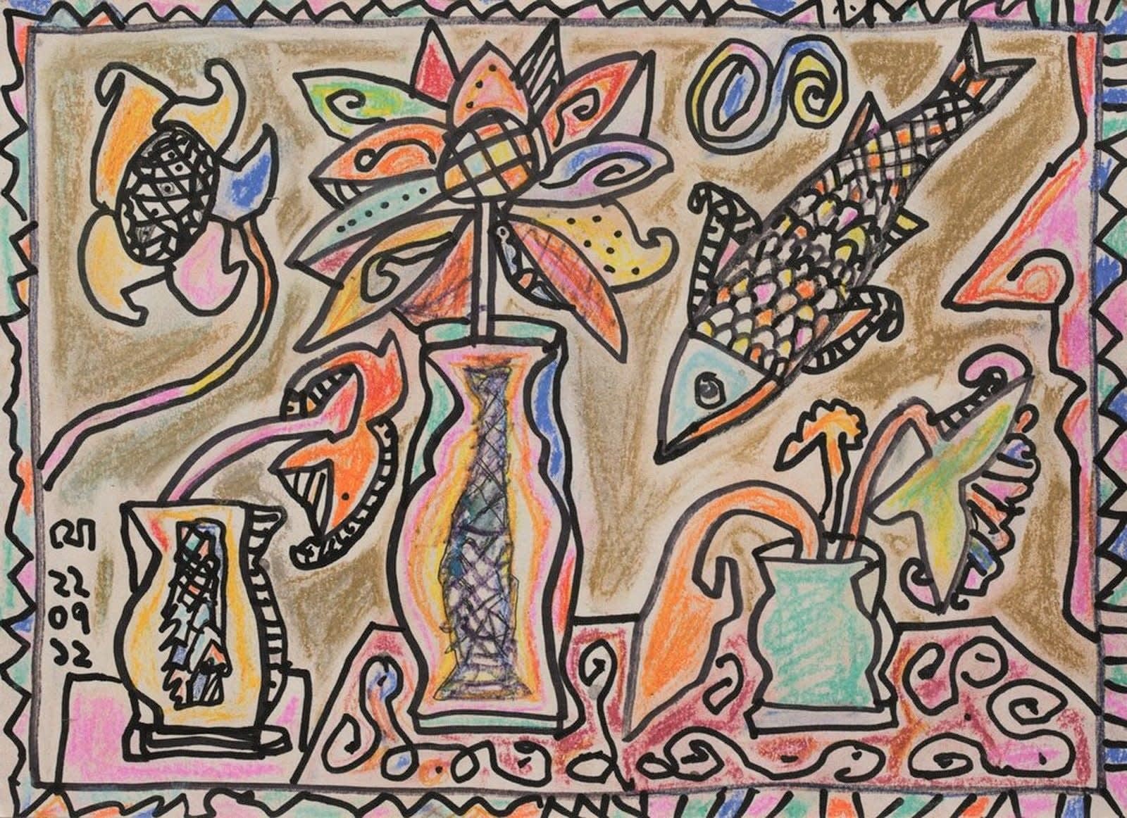 Jogen Chowdhury, Flowers & Fish, 2012