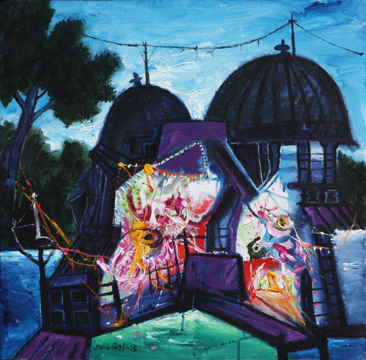 Manu Parekh, Banaras Landscape 2, 2015