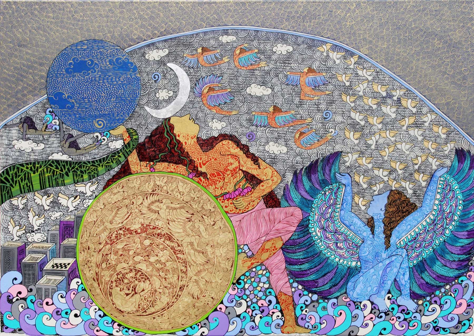 Seema Kohli, The golden womb Series, 2022