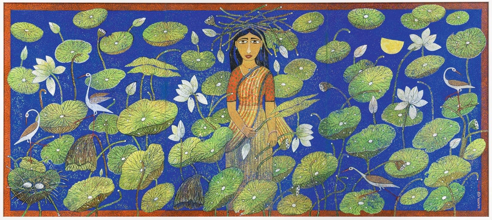 Manoj Dutta, Lady with the Lotus, 2019