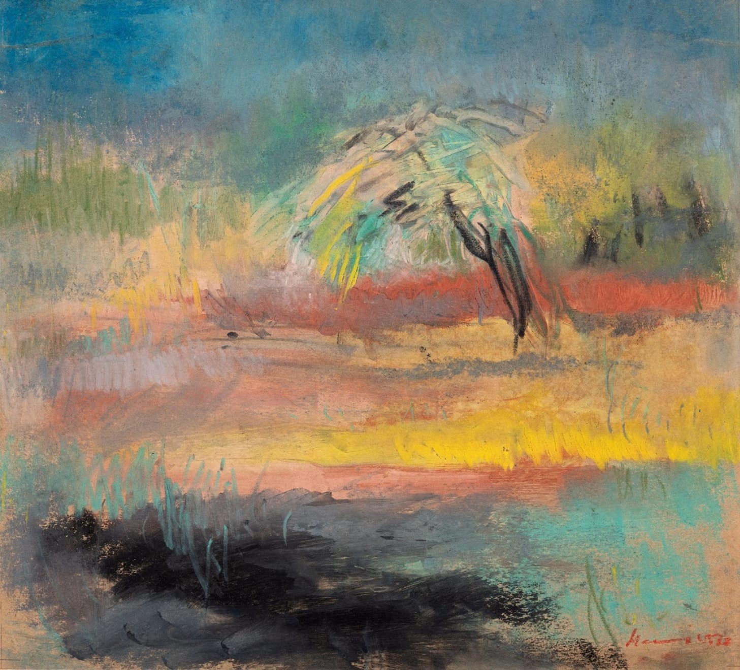 Manoj Dutta, Landscape , 1972