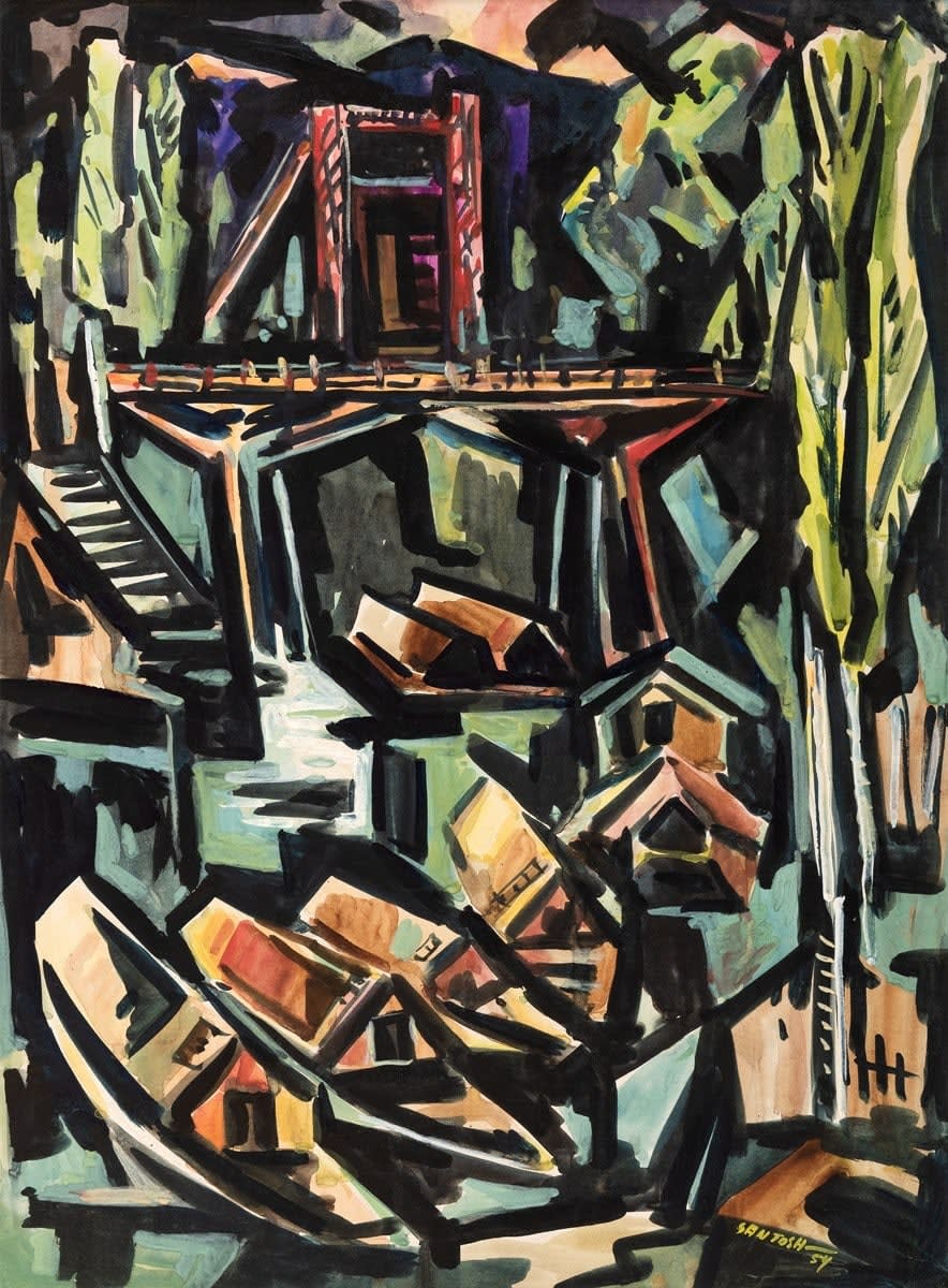 GR Santosh, Untitled (Kashmir Landscape), 1954